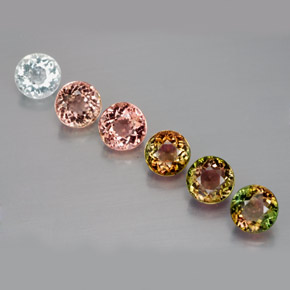 Achetez naturel ct multicolore tourmaline gems, coupe roude, en provenance mozambique chez gemselect. en stock, livraison internationale!