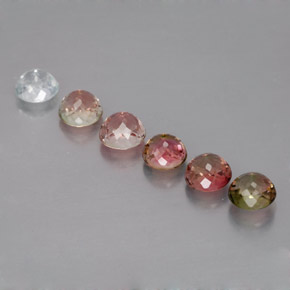 Achetez naturel ct multicolore tourmaline gems, coupe roude, en provenance mozambique chez gemselect. en stock, livraison internationale!
