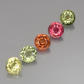 Achetez naturel ct multicolore tourmaline gems, coupe roude, en provenance mozambique chez gemselect. en stock, livraison internationale!