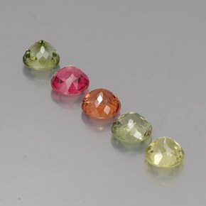 Achetez naturel ct multicolore tourmaline gems, coupe roude, en provenance mozambique chez gemselect. en stock, livraison internationale!