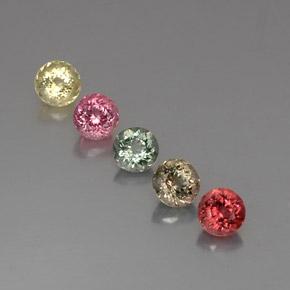 Achetez naturel ct multicolore tourmaline gems, coupe roude, en provenance mozambique chez gemselect. en stock, livraison internationale!