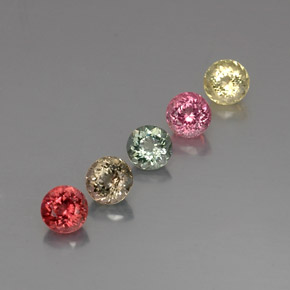 Achetez naturel ct multicolore tourmaline gems, coupe roude, en provenance mozambique chez gemselect. en stock, livraison internationale!
