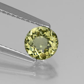 Tourmaline vert naturelle coupe roude, 0,65 ct, VVS-VS