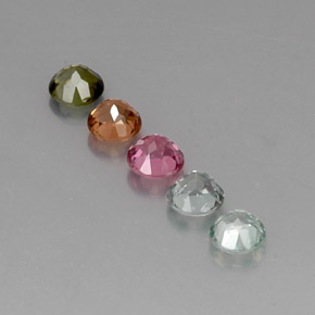 Achetez naturel ct multicolore tourmaline gems, coupe roude, en provenance mozambique chez gemselect. en stock, livraison internationale!