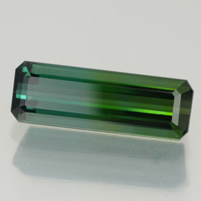 Tourmaline vert naturelle taille émeraude, 3,21 ct, VVS