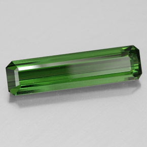 Tourmaline vert naturelle taille émeraude, 3,19 ct, VVS
