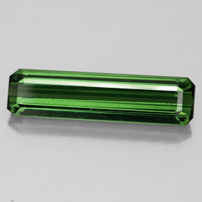 Tourmaline vert naturelle taille émeraude, 3,19 ct, VVS