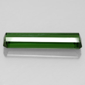 Tourmaline vert naturelle taille émeraude, 3,19 ct, VVS
