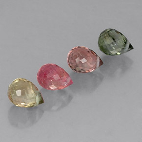 Achetez naturel ct multicolore tourmaline gems, briolette, en provenance mozambique chez gemselect. en stock, livraison internationale!