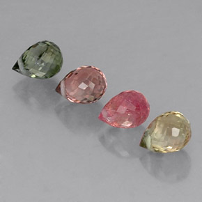 Achetez naturel ct multicolore tourmaline gems, briolette, en provenance mozambique chez gemselect. en stock, livraison internationale!