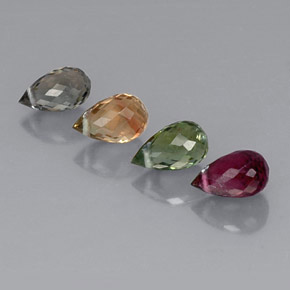 Achetez naturel ct multicolore tourmaline gems, briolette, en provenance mozambique chez gemselect. en stock, livraison internationale!