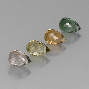 Achetez naturel 2,38ct multicolore tourmaline gems, briolette, en provenance mozambique chez gemselect. en stock, livraison internationale!