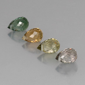 Achetez naturel 2,38ct multicolore tourmaline gems, briolette, en provenance mozambique chez gemselect. en stock, livraison internationale!