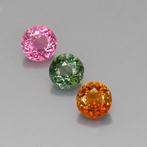 Achetez naturel ct multicolore tourmaline gems, coupe roude, en provenance mozambique chez gemselect. en stock, livraison internationale!