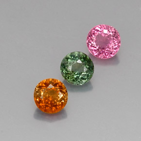 Achetez naturel ct multicolore tourmaline gems, coupe roude, en provenance mozambique chez gemselect. en stock, livraison internationale!