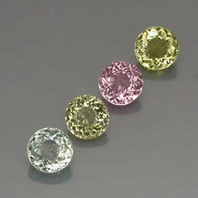Achetez naturel ct multicolore tourmaline gems, coupe roude, en provenance mozambique chez gemselect. en stock, livraison internationale!