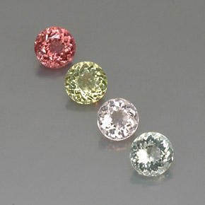 Achetez naturel ct multicolore tourmaline gems, coupe roude, en provenance mozambique chez gemselect. en stock, livraison internationale!