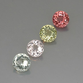 Achetez naturel ct multicolore tourmaline gems, coupe roude, en provenance mozambique chez gemselect. en stock, livraison internationale!