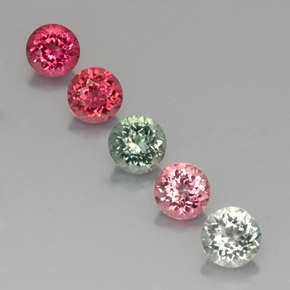 Achetez naturel ct multicolore tourmaline gems, coupe roude, en provenance mozambique chez gemselect. en stock, livraison internationale!