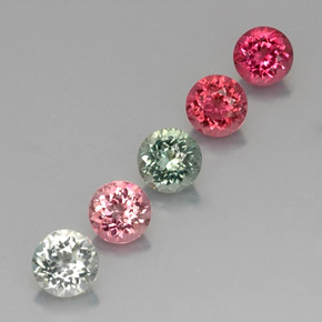 Achetez naturel ct multicolore tourmaline gems, coupe roude, en provenance mozambique chez gemselect. en stock, livraison internationale!