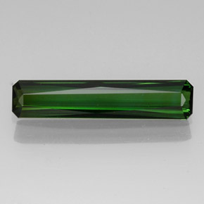 Tourmaline vert naturelle taille émeraude, 5,46 ct, VVS