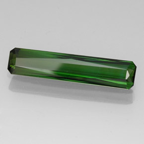 Tourmaline vert naturelle taille émeraude, 5,46 ct, VVS