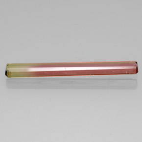 Tourmaline bicolore naturelle taille émeraude, 5,14 ct, VS