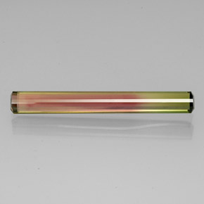 Tourmaline bicolore naturelle taille émeraude, 6,88 ct, VVS-VS