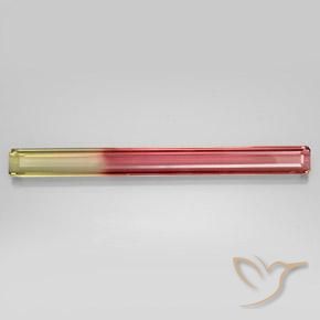 17.35ct Naturel Bicolore Tourmaline, Taille émeraude, VVS
