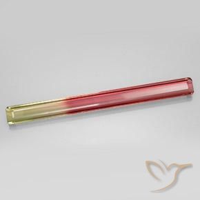Tourmaline Bicolore naturelle Octogone / coupe Émeraude, 17.35 ct, VVS
