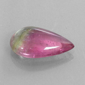 Tourmaline bicolore naturelle en forme de poire, 6,72 ct, transparent