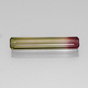 Tourmaline multicolore naturelle taille émeraude, 2,68 ct, VVS-VS