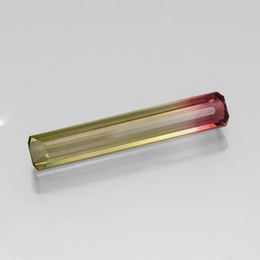 Tourmaline multicolore naturelle taille émeraude, 2,68 ct, VVS-VS