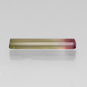 Tourmaline multicolore naturelle taille émeraude, 2,68 ct, VVS-VS