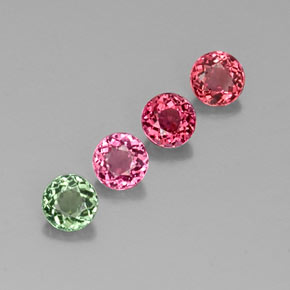Achetez naturel ct multicolore tourmaline gems, coupe roude, en provenance mozambique chez gemselect. en stock, livraison internationale!