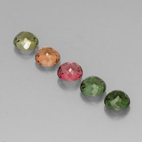 Achetez naturel ct multicolore tourmaline gems, coupe roude, en provenance mozambique chez gemselect. en stock, livraison internationale!
