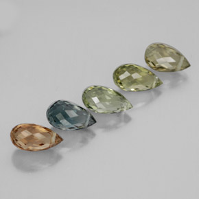 Achetez naturel 3,65ct multicolore tourmaline gems, briolette, en provenance mozambique chez gemselect. en stock, livraison internationale!