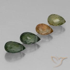 Achetez naturel 2,62ct multicolore tourmaline gems, briolette, en provenance mozambique chez gemselect. en stock, livraison internationale!