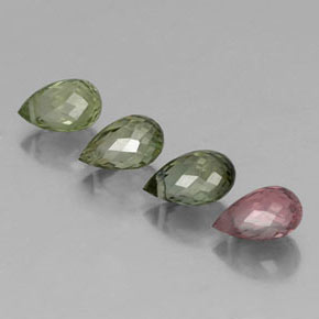 Achetez naturel 2,84ct multicolore tourmaline gems, briolette, en provenance mozambique chez gemselect. en stock, livraison internationale!