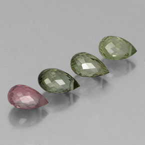 Achetez naturel 2,84ct multicolore tourmaline gems, briolette, en provenance mozambique chez gemselect. en stock, livraison internationale!