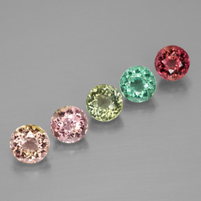 Achetez naturel ct multicolore tourmaline gems, coupe roude, en provenance mozambique chez gemselect. en stock, livraison internationale!