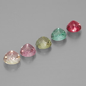 Achetez naturel ct multicolore tourmaline gems, coupe roude, en provenance mozambique chez gemselect. en stock, livraison internationale!