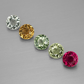 Achetez naturel ct multicolore tourmaline gems, coupe roude, en provenance mozambique chez gemselect. en stock, livraison internationale!