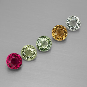 Achetez naturel ct multicolore tourmaline gems, coupe roude, en provenance mozambique chez gemselect. en stock, livraison internationale!