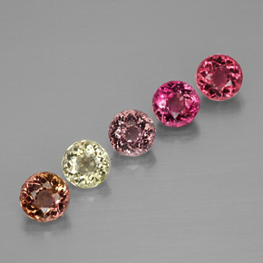 Achetez naturel ct multicolore tourmaline gems, coupe roude, en provenance mozambique chez gemselect. en stock, livraison internationale!