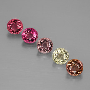 Achetez naturel ct multicolore tourmaline gems, coupe roude, en provenance mozambique chez gemselect. en stock, livraison internationale!
