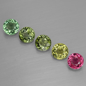 Achetez naturel ct multicolore tourmaline gems, coupe roude, en provenance mozambique chez gemselect. en stock, livraison internationale!