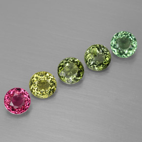 Achetez naturel ct multicolore tourmaline gems, coupe roude, en provenance mozambique chez gemselect. en stock, livraison internationale!