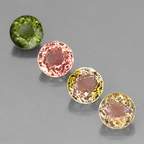 Achetez naturel ct multicolore tourmaline gems, coupe roude, en provenance mozambique chez gemselect. en stock, livraison internationale!