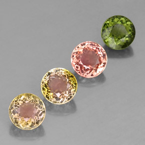 Achetez naturel ct multicolore tourmaline gems, coupe roude, en provenance mozambique chez gemselect. en stock, livraison internationale!